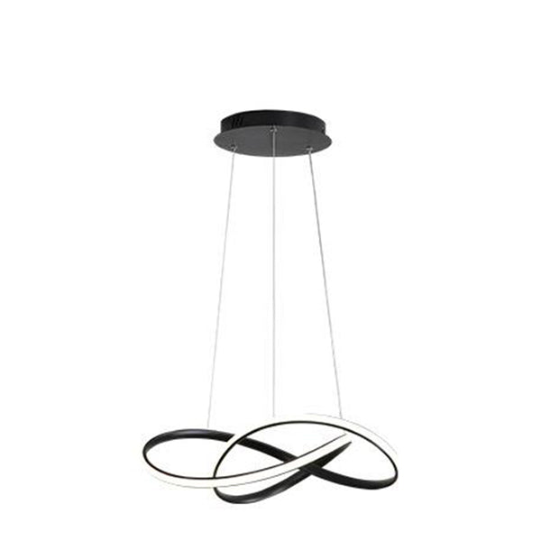 Висяща LED таванна лампа Tavi, 30W 50 см, черна