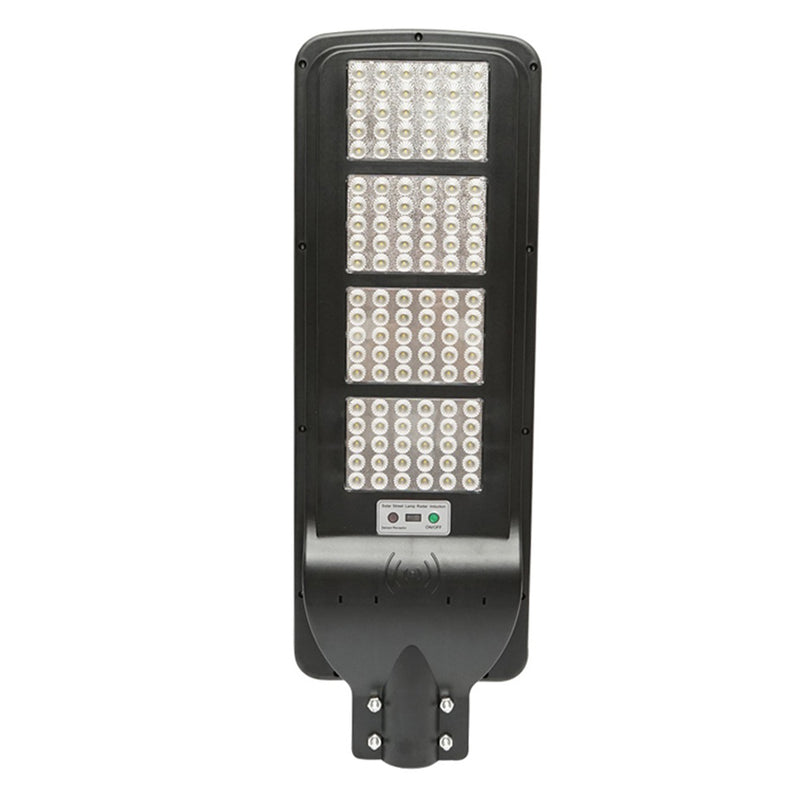 LED лампа със закрепване към стълб за улично осветление със соларен панел, сензор за движение и дистанционно управление 300W