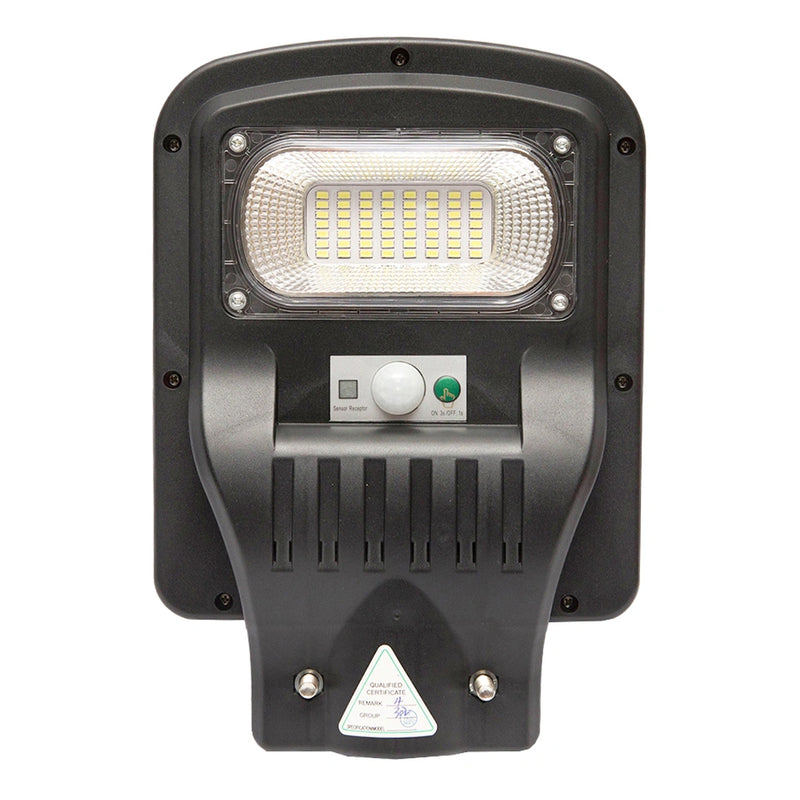 LED лампа със закрепване към стълб за улично осветление със соларен панел, сензор за движение и дистанционно управление 50W 6500K