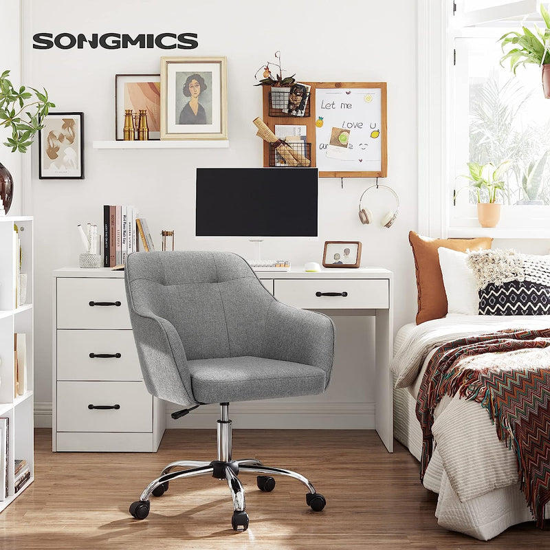 Офис стол Songmics с регулируема височина, сив