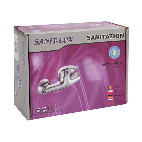 Стенен смесител за баня само душ DS-91005 Sanit Lux сребрист хром