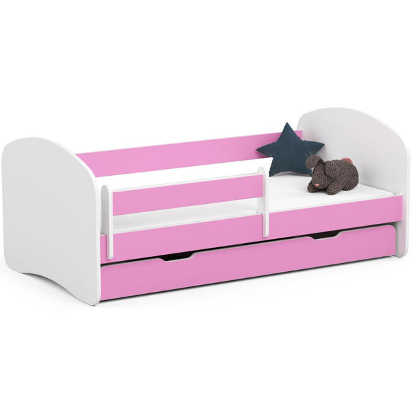 Детско легло Smile с матрак и чекмедже 90 x 65 x 164 см розово