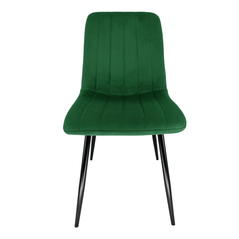 Комплект 4 тапицирани стола 44 x 39.5 x 83.5 см зелен