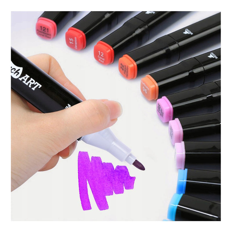 Комплект 168 маркера с два многоцветни края за оцветяване