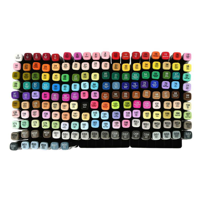 Комплект 168 маркера с два многоцветни края за оцветяване