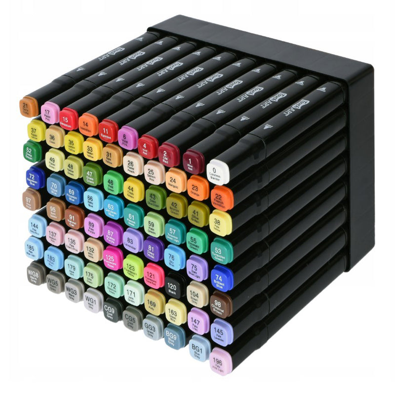 Комплект 80 маркера с два многоцветни края за оцветяване