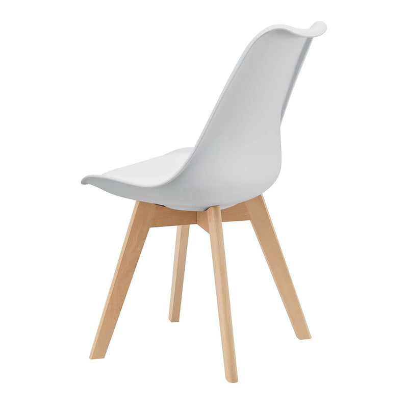 Комплект 2 стола Tori - бял / дърво - 81 x 49 x 57 см