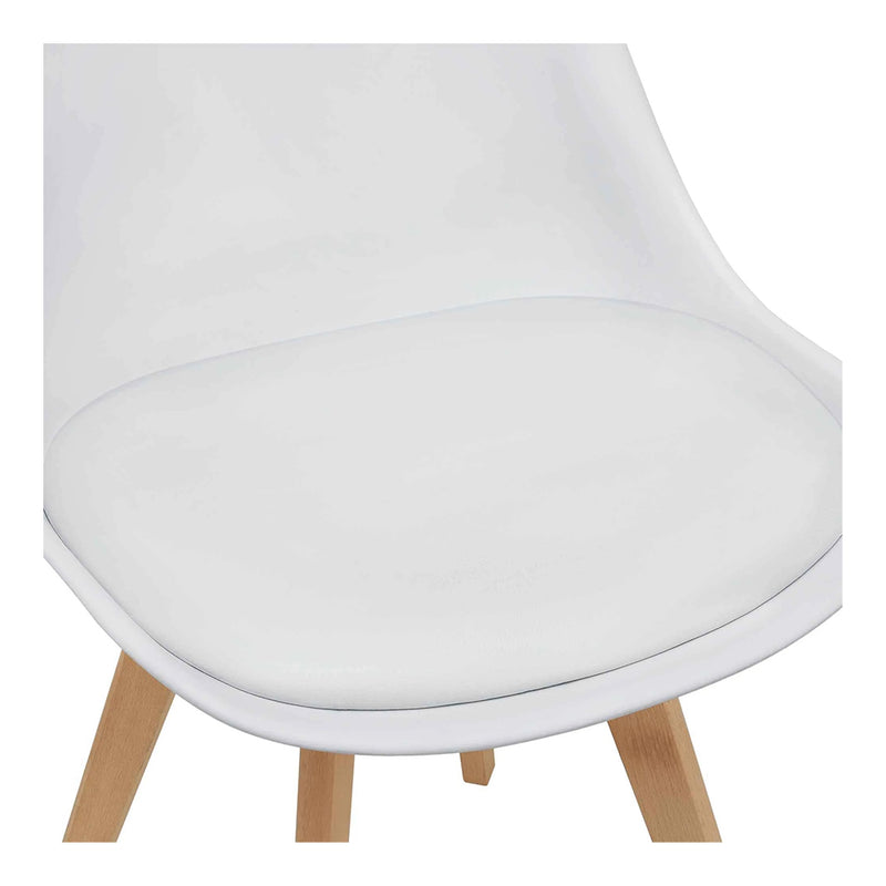 Комплект 2 стола Tori - бял / дърво - 81 x 49 x 57 см