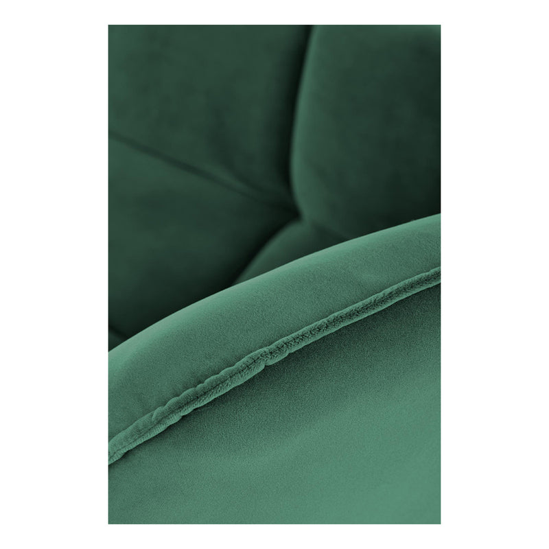 Тапициран фотьойл с плат - Belton Velvet смарагдово зелено 74 x 73 x 78 см
