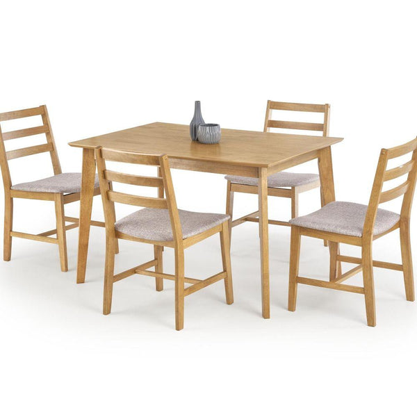 Комплект дървена маса с 4 стола CORDOBA OAK 120 X 80 X 75см
