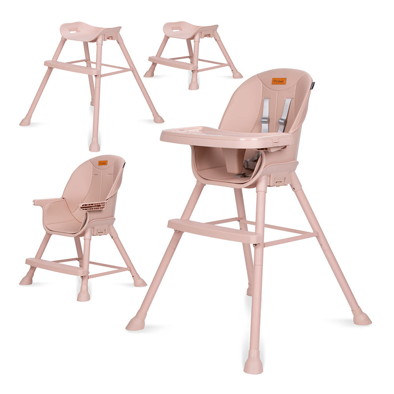 Детско столче за маса 4 в 1 - Eatan розово