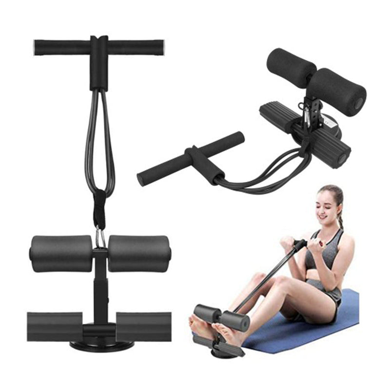 Многофункционален фитнес апарат с фиксиране с вендуза за коремни упражнения и лицеви опори