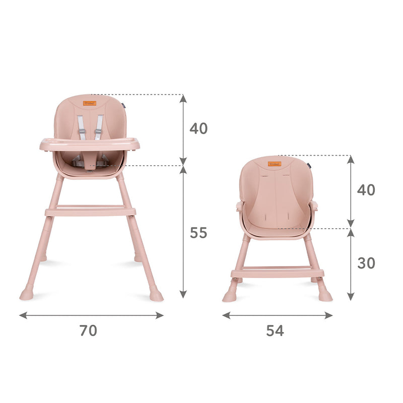 Детско столче за маса 4 в 1 - Eatan розово