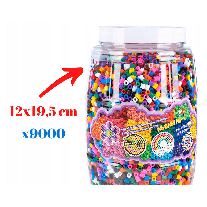 Комплект 9000 цветни перли за гладене