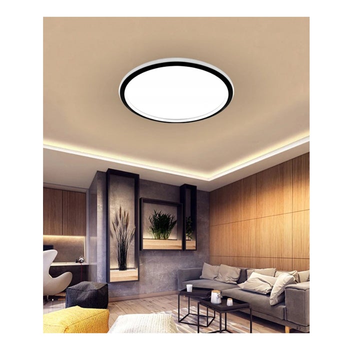 Таванна LED лампа GALAXIS APOLLO 66W 40 х 4 см, черна