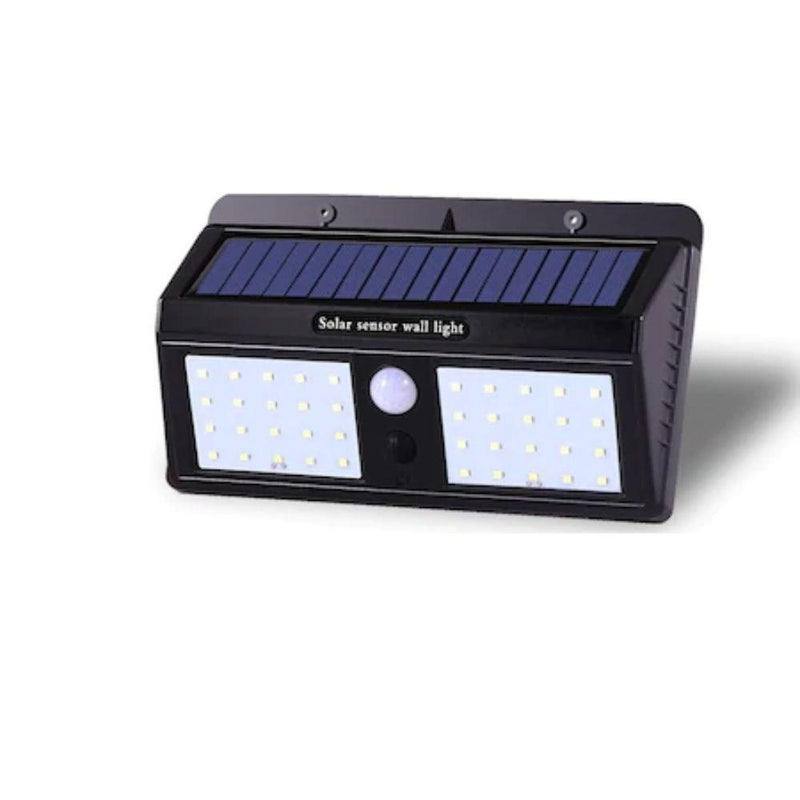 Соларна LED лампа със сензор за движение и здрачаване 40 SMD