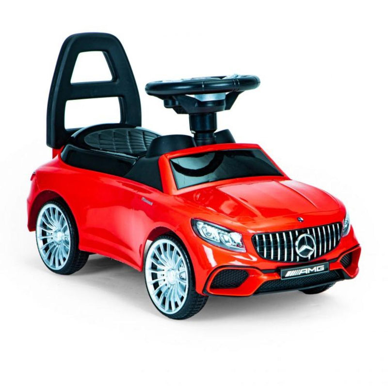 Детска кола за бутане с LED Mercedes Gle 63 AMG, червена