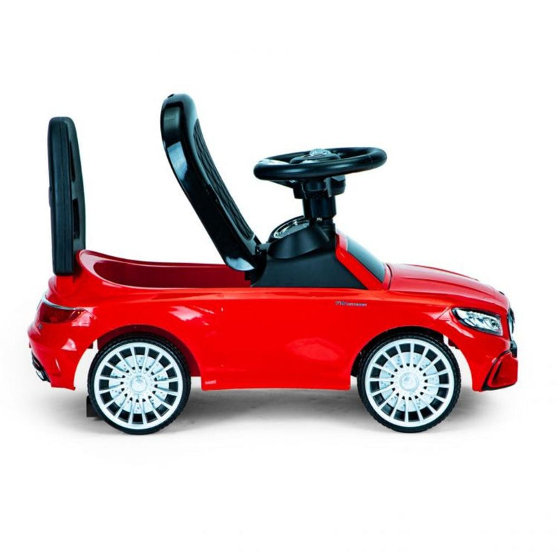 Детска кола за бутане с LED Mercedes Gle 63 AMG, червена