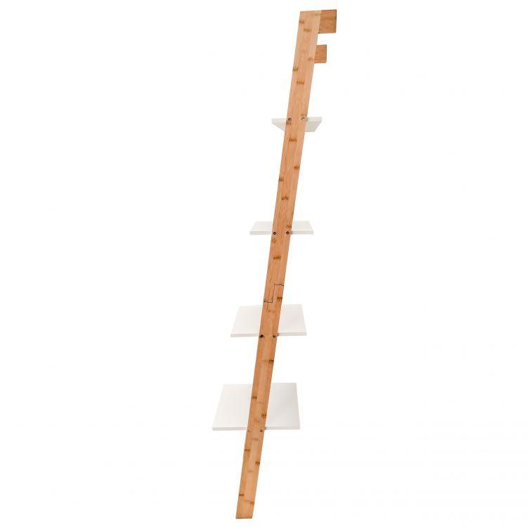 Рафт библиотека тип стълба, с 4 рафта, от бамбук 161 X 34см