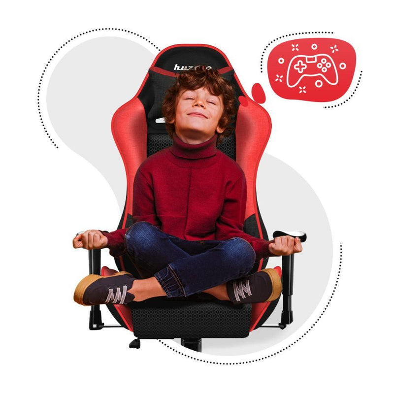 Геймърски стол за деца Ranger 6.0 червен с мрежа