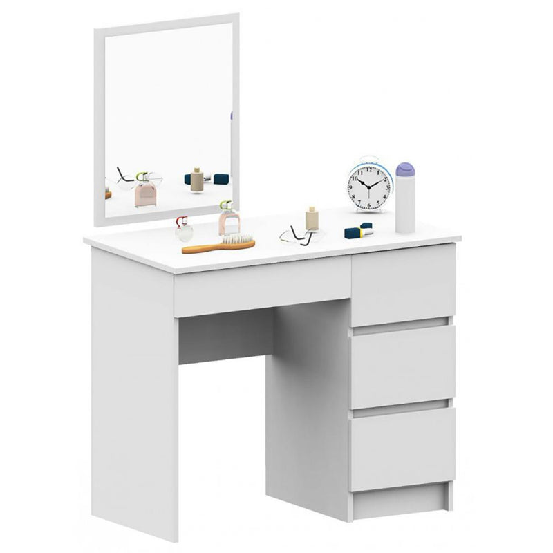 Тоалетка с огледало и чекмеджета, бяла модел 3