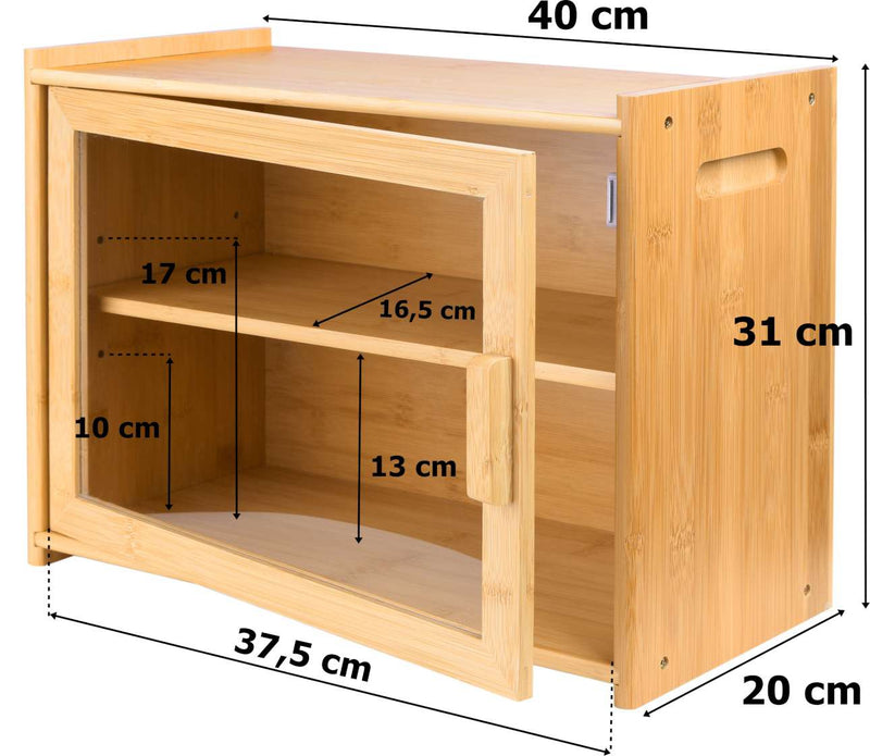 Бамбукова кутия за съхранение на хляб Pierre 40 x 37.5 x 20 см