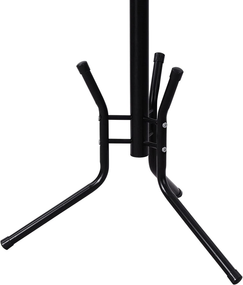 Вертикална метална закачалка Songmics с 12 кукички 176 см, черна