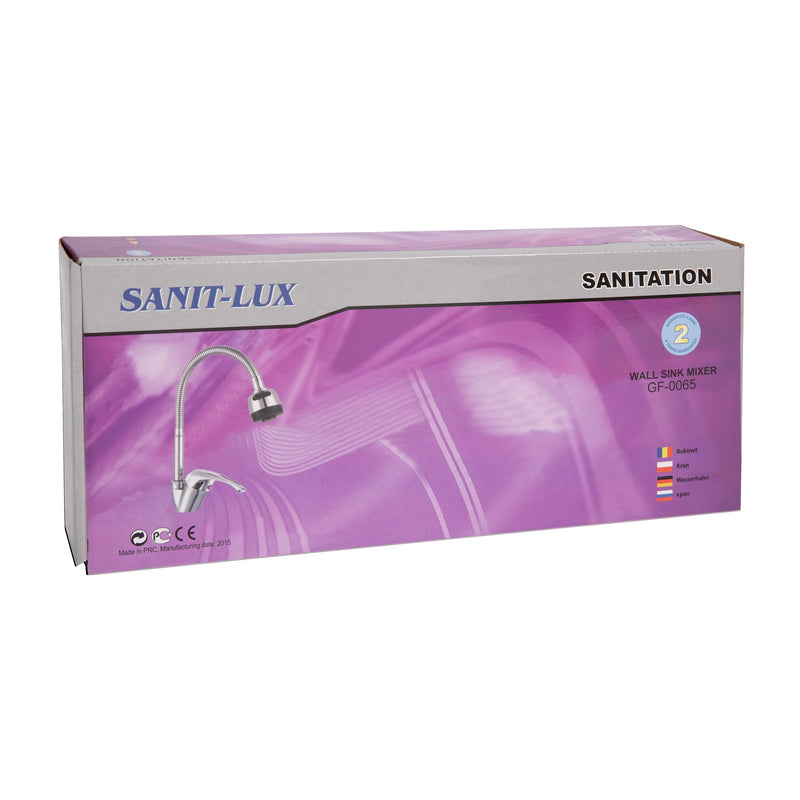 Смесител с гъвкаво гърло Sanit Lux сребрист хром