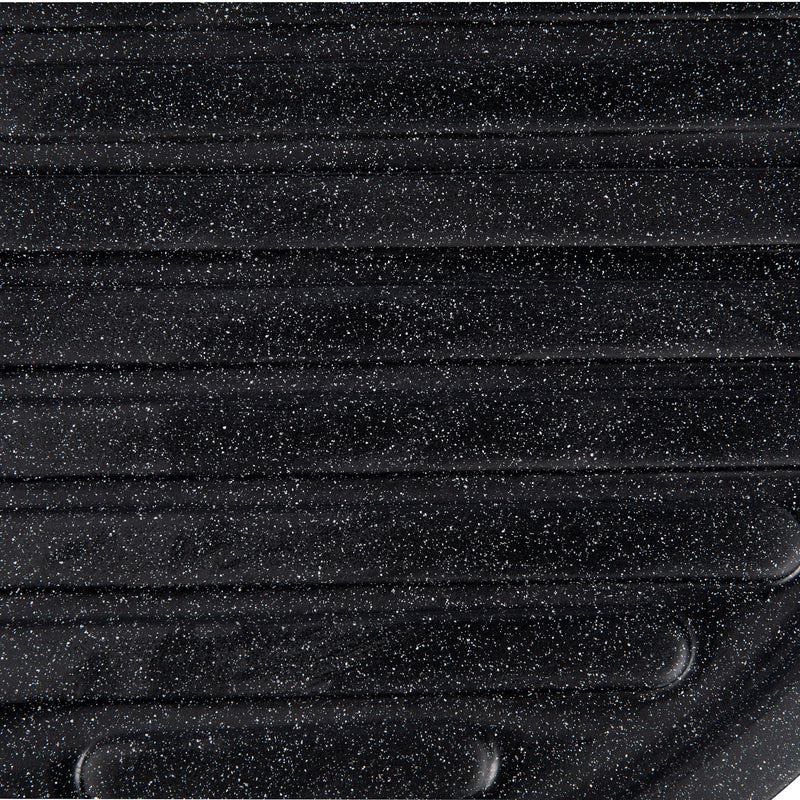 Кухненска овална мивка Ecostone 720х455мм, композитен материал, черна