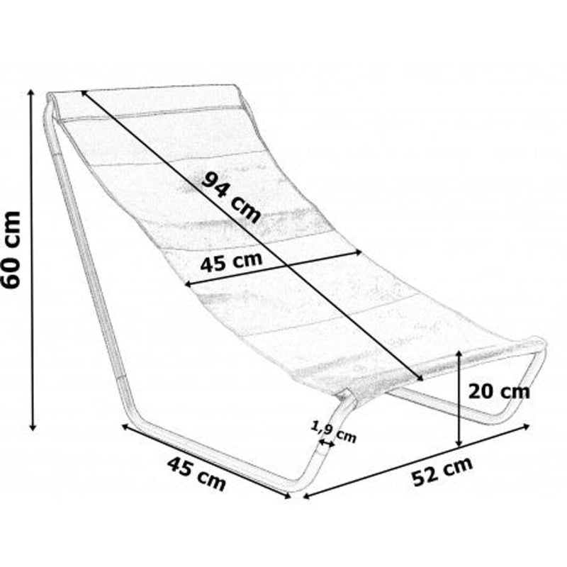 Стол шезлонг, сгъваем, за градина Olek 51 x 60 x 97