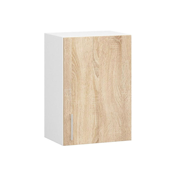 Кухненски окачен шкаф Lima с 1 врата и 2 чекмеджета 40 x 58 x 30.5 см бял, сонома