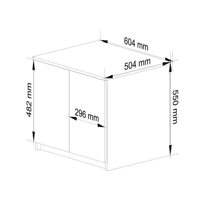 Шкаф - удължение с 2 врати 60 x 51 x 55 см сонома, бял