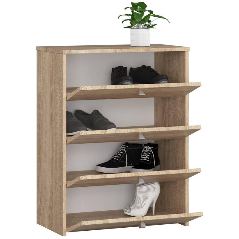 Шкаф за обувки с 4 чекмеджета 66 x 85 x 36 см сонома