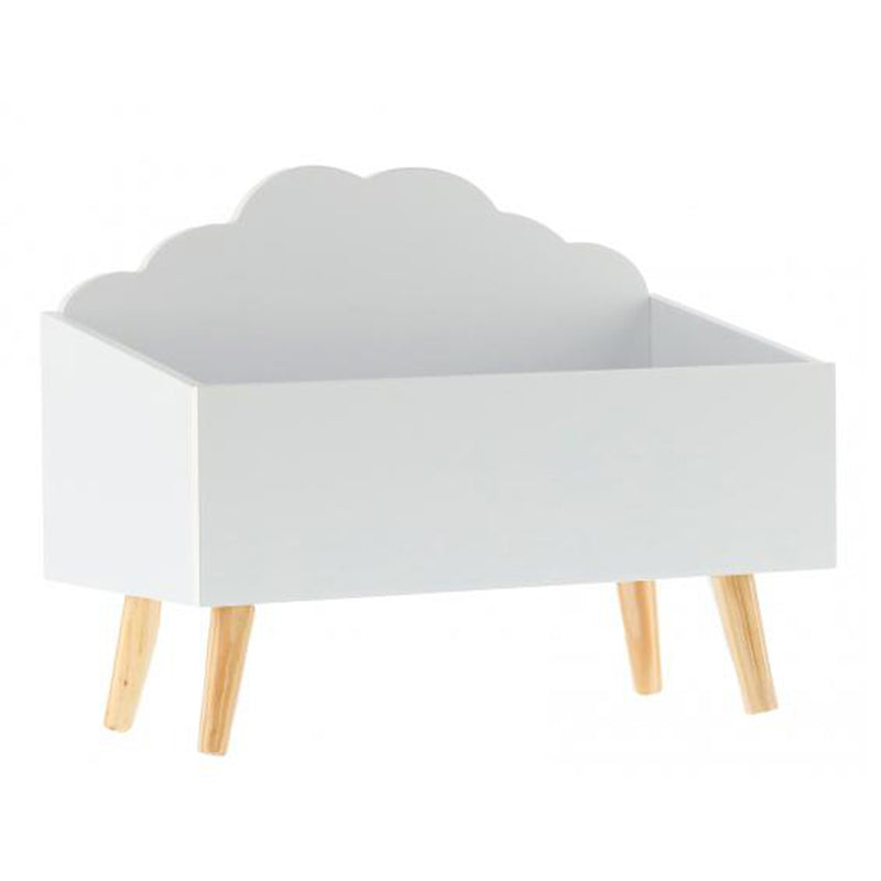 Кутия за съхранение на играчки 58 х 28 х 45 см - модел облак - бяла