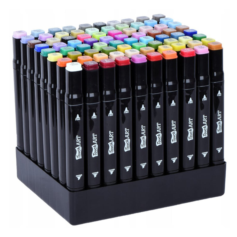 Комплект 80 маркера с два многоцветни края за оцветяване