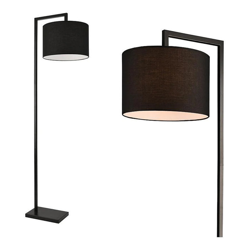 Подова лампа Dusseldorf метал/текстил 161 см - черна