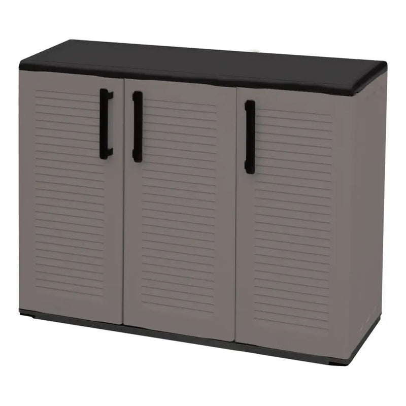 Пластмасов шкаф с 3 врати, стоманени панти и регулируеми рафтове Artplast 1050x370x840 E101/B