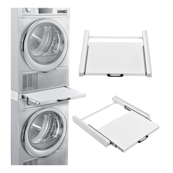 Универсална рамка за застъпване на пералня / сушилня - бяла м1