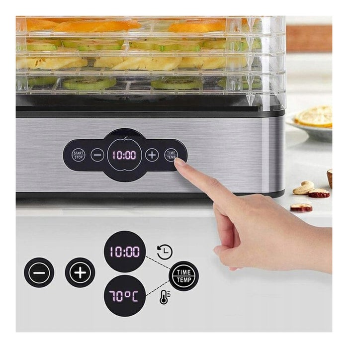 Сушилня за храни, плодове и зеленчуци с 5 метални тави 240W