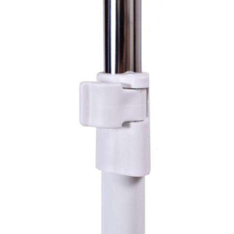 Подвижна метална стойка-закачалка за дрехи с регулируема височина, бяла IDA