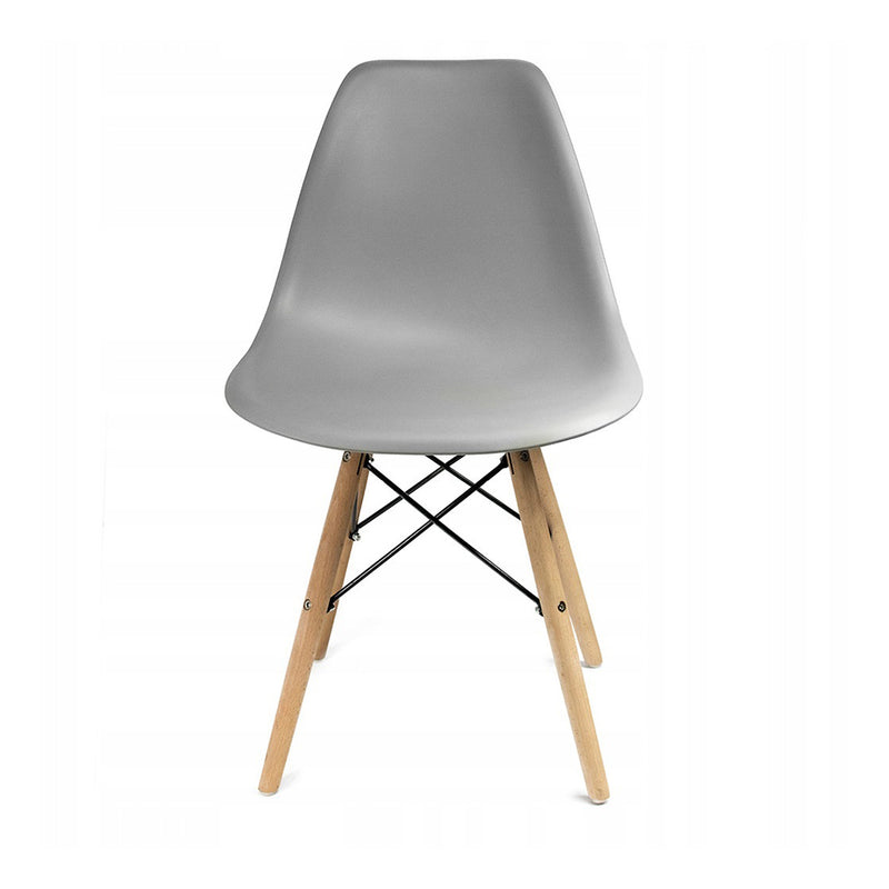 Трапезен стол в скандинавски стил от пп. сив