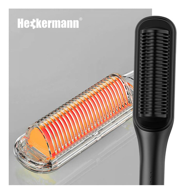 Електрическа керамична четка за изправяне на коса 45W Heckermann, черна