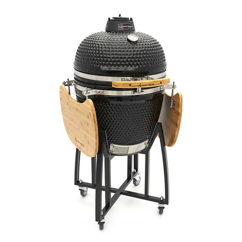 Керамичен грил за барбекю с капак - KAMADO BLACK EDITION 55 см