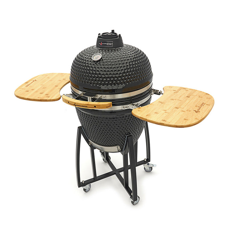 Керамичен грил за барбекю с капак - KAMADO BLACK EDITION 55 см