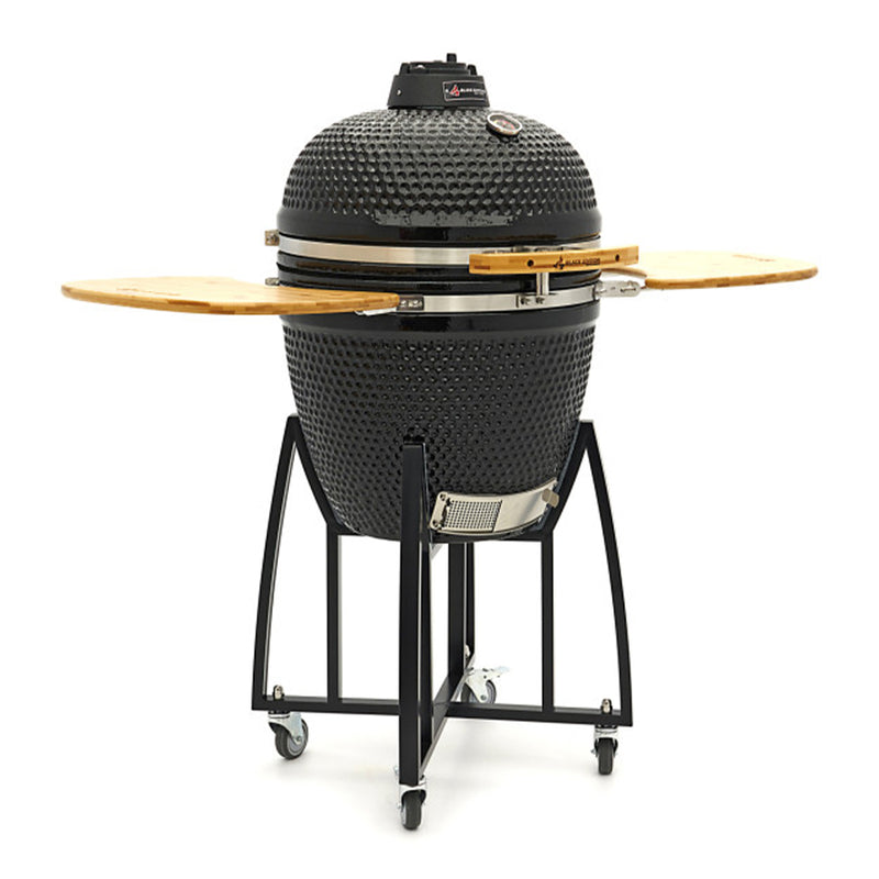 Керамичен грил за барбекю с капак - KAMADO BLACK EDITION 55 см