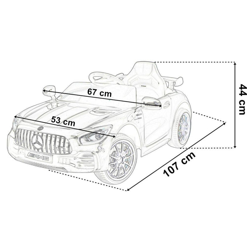 Детска електрическа кола MERCEDES AMG GT-R, черна